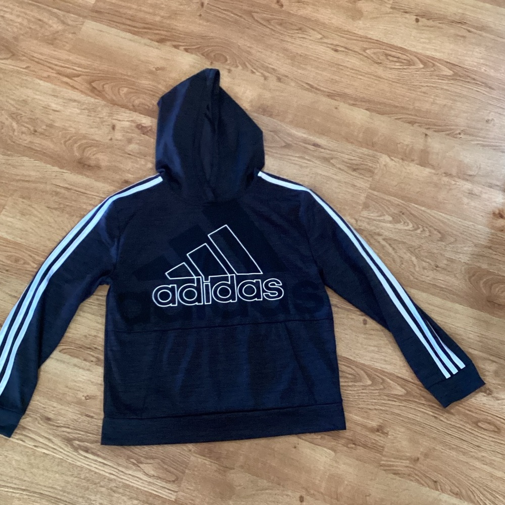 Adidas Navy Hoodie with White Accents